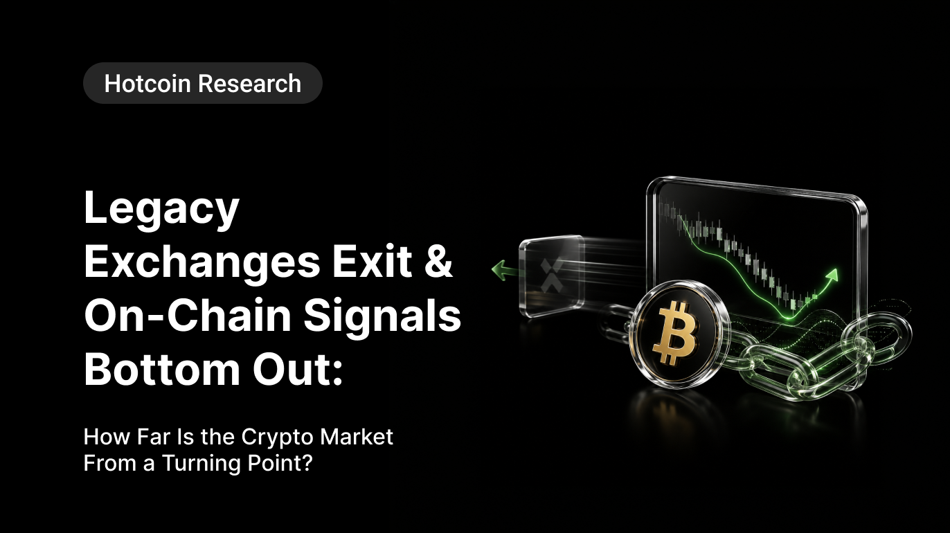 Hotcoin Research | Legacy Exchanges Exit & On-Chain Signals Bottom Out: How Far Is the Crypto Market From a Turning Point?
